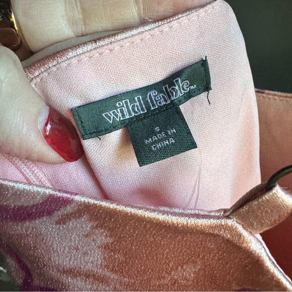 NEW Wild Fable Womens Top Notch Pink Floral Slip Dress - Picture 5 of 9